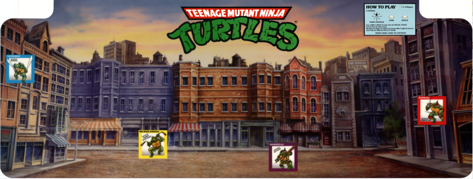 TNMT Teenage Mutant Ninja Turtles CPO Arcade Control Panel Overlay vinyl w/lamin