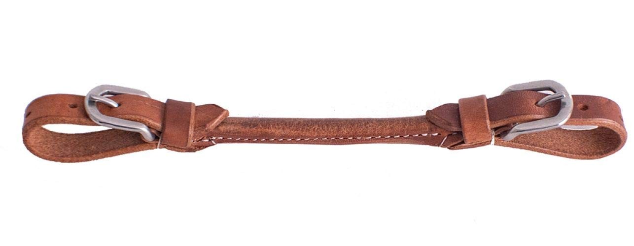 Showman Harness Leather Adjustable Rolled Center Curb Strap