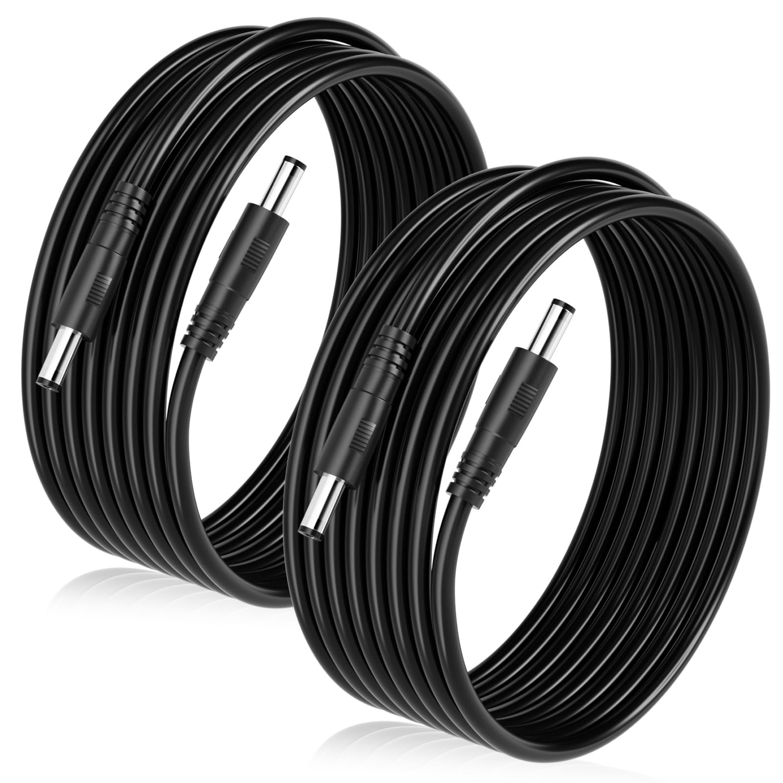 Male to DC Cable 12V Power Extension Cord 5.5mm x 2.1mm 3ft, black