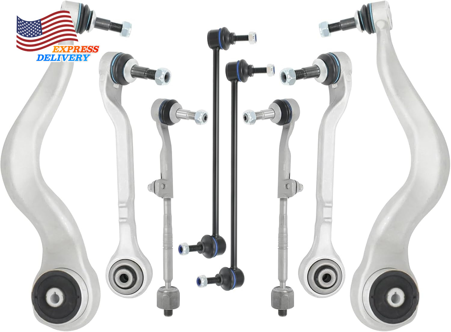 8Pcs Front Lower Control Arm Suspension Kit for BMW F30 F31 2014-2018 320I