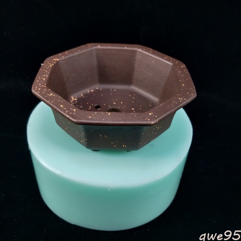 Silicone Flower Pot Mold 3D Cement Mold Silicone Concrete Geometric DIY Pot Mold