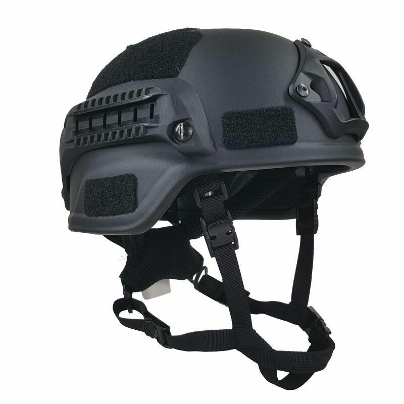 MICH Militaria BLACK UHMW-PE BALLISTIC IIIA BULLET PROOF HELMET Safe Hats SIZE L