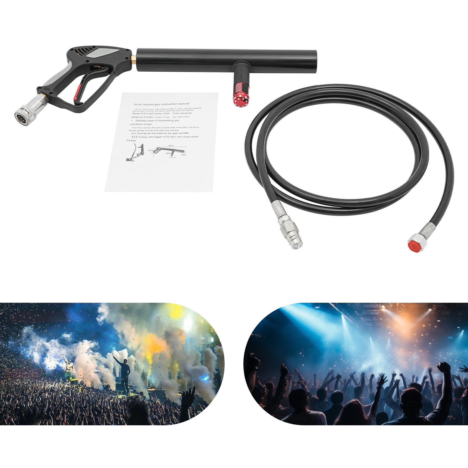 Party Cannon CO2 Blaster Handheld Night Club Bar DJ Jet Effect Fogger Smoker Gun
