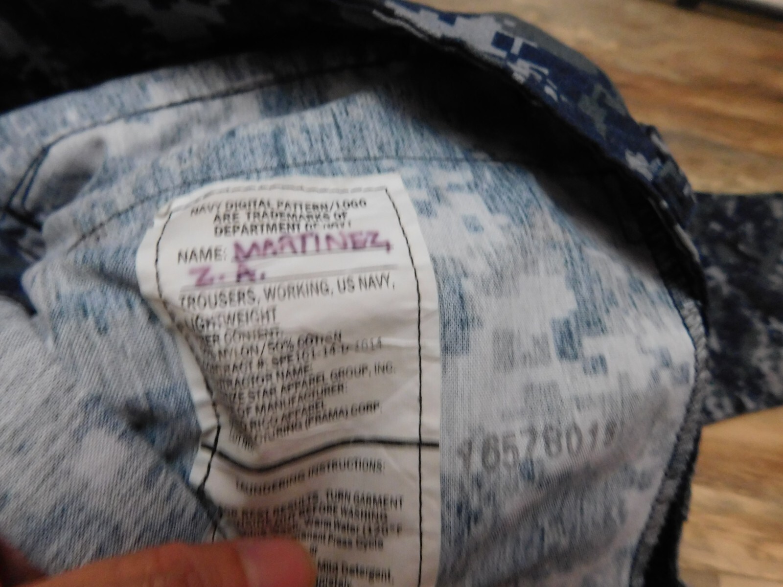 US NAVY WORKING LIGHTWEIGHT TROUSER PANTS SIZE 33 SHORT