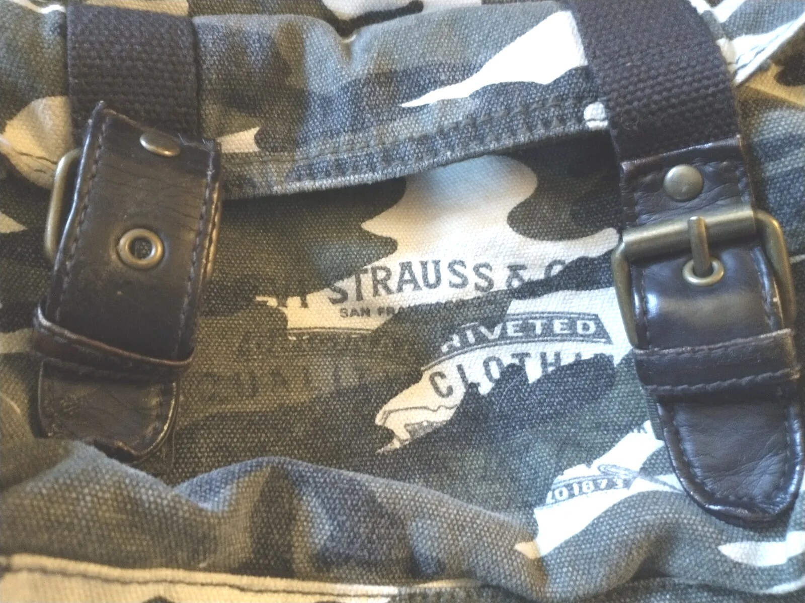 Levi Strauss Camo Backpack Field Pack Bug Out Bag Camo Hiking Camping