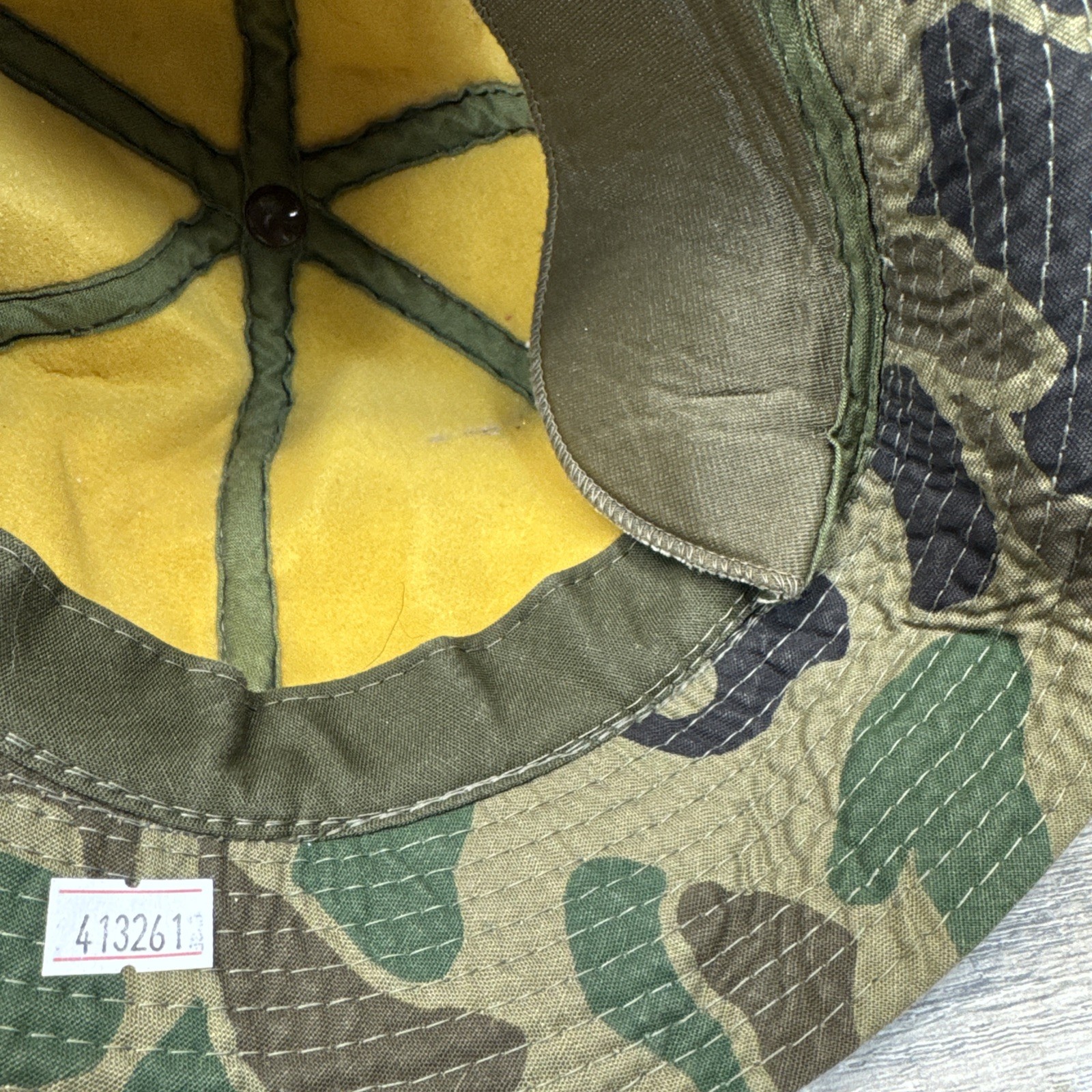 VTG Woodland Camo Jones Hunting Cap Bucket Hat M Korea Foam Insulated Ear Flaps