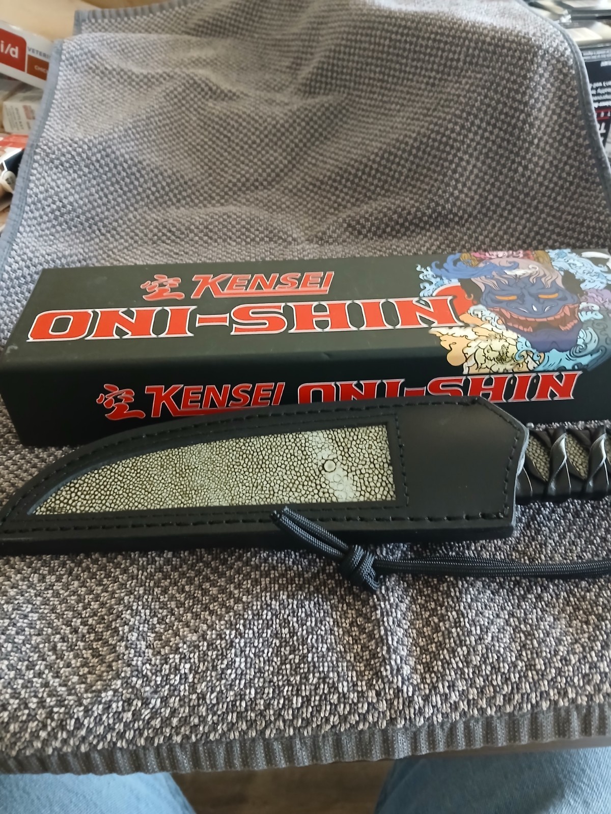Kensei Oni-shin KEo11 Fixed B;ade Knife with Sheath