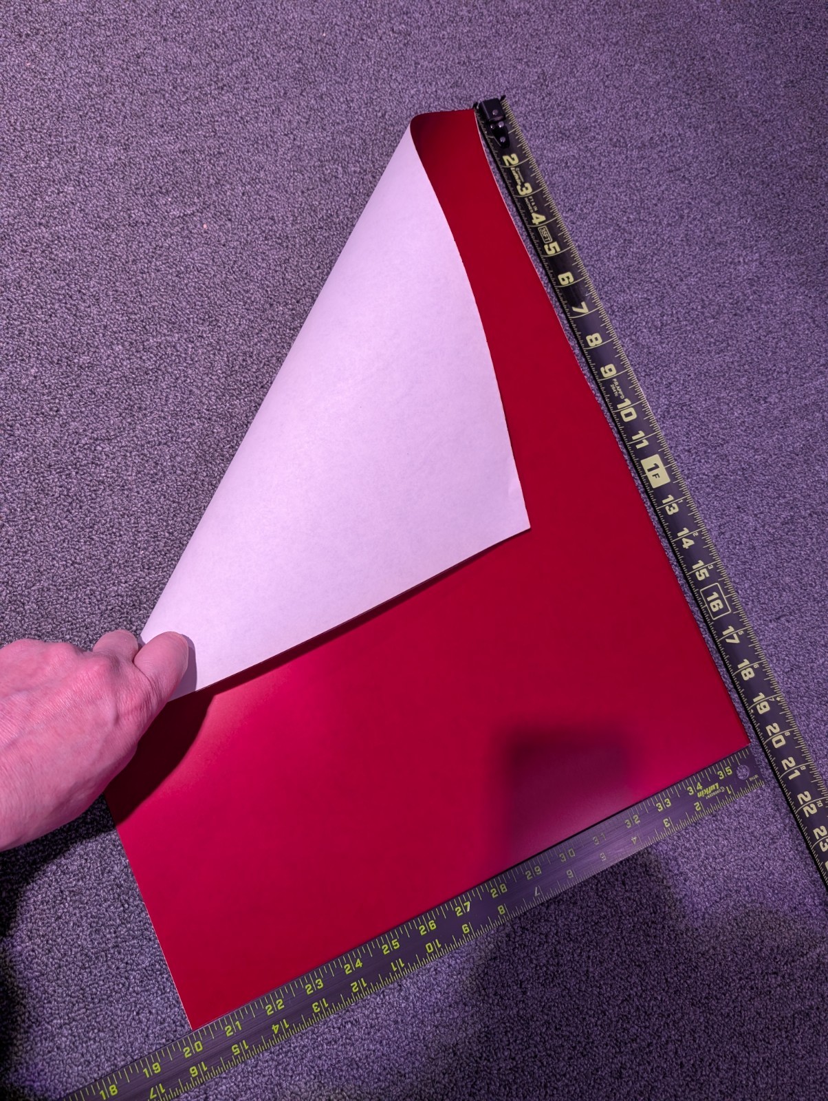 5-Large sheets 20" X 16" sheet RED RUBYLITH  BLOCK UV RAYS - NOS