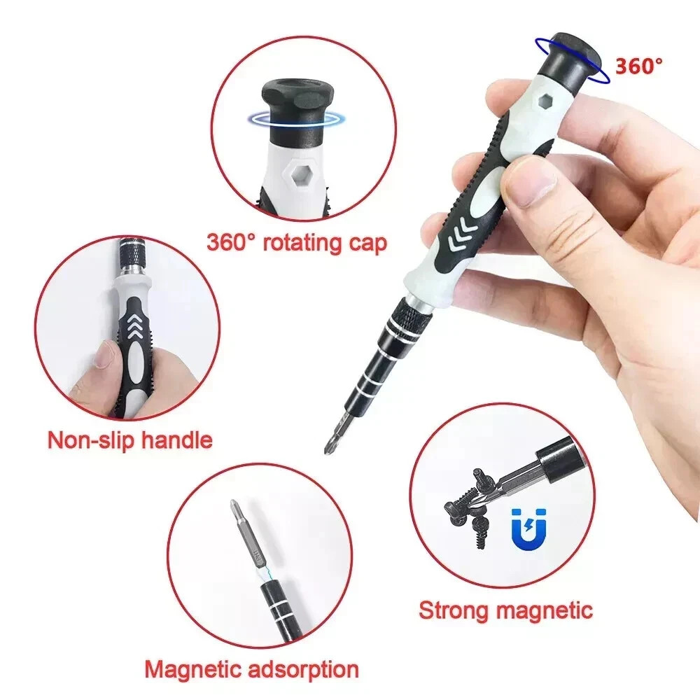 122 in 1 Precision Screwdriver Set Computer Repair Tool Kit Acssart Magnetic Bit