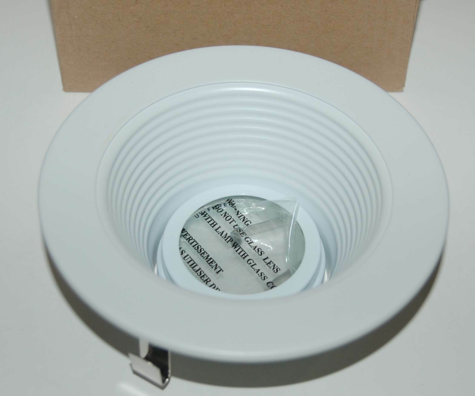 4" Low Voltage Recessed Trim White Steel Baffle Line Voltage Trim TR611WH/WH-28