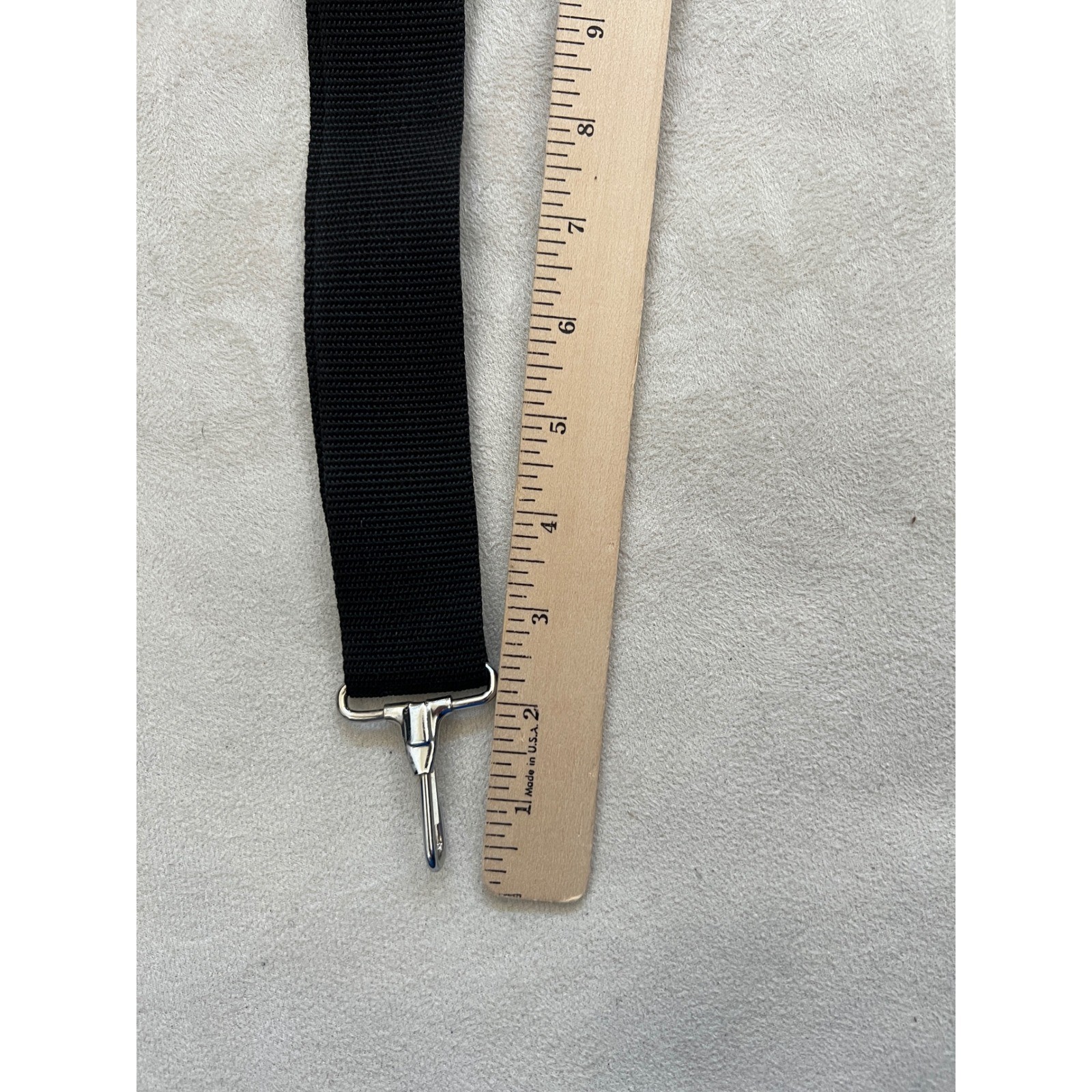 Adjustable Black Nylon Replacement Shoulder Strap with Metal Swivel Snap Hooks