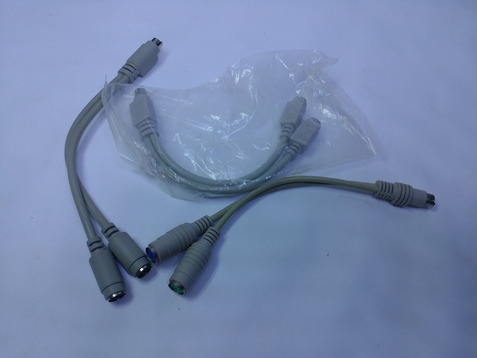 PS2 Y Splitter Keyboard & Mouse Cable Cord Wire Adapter PS/2