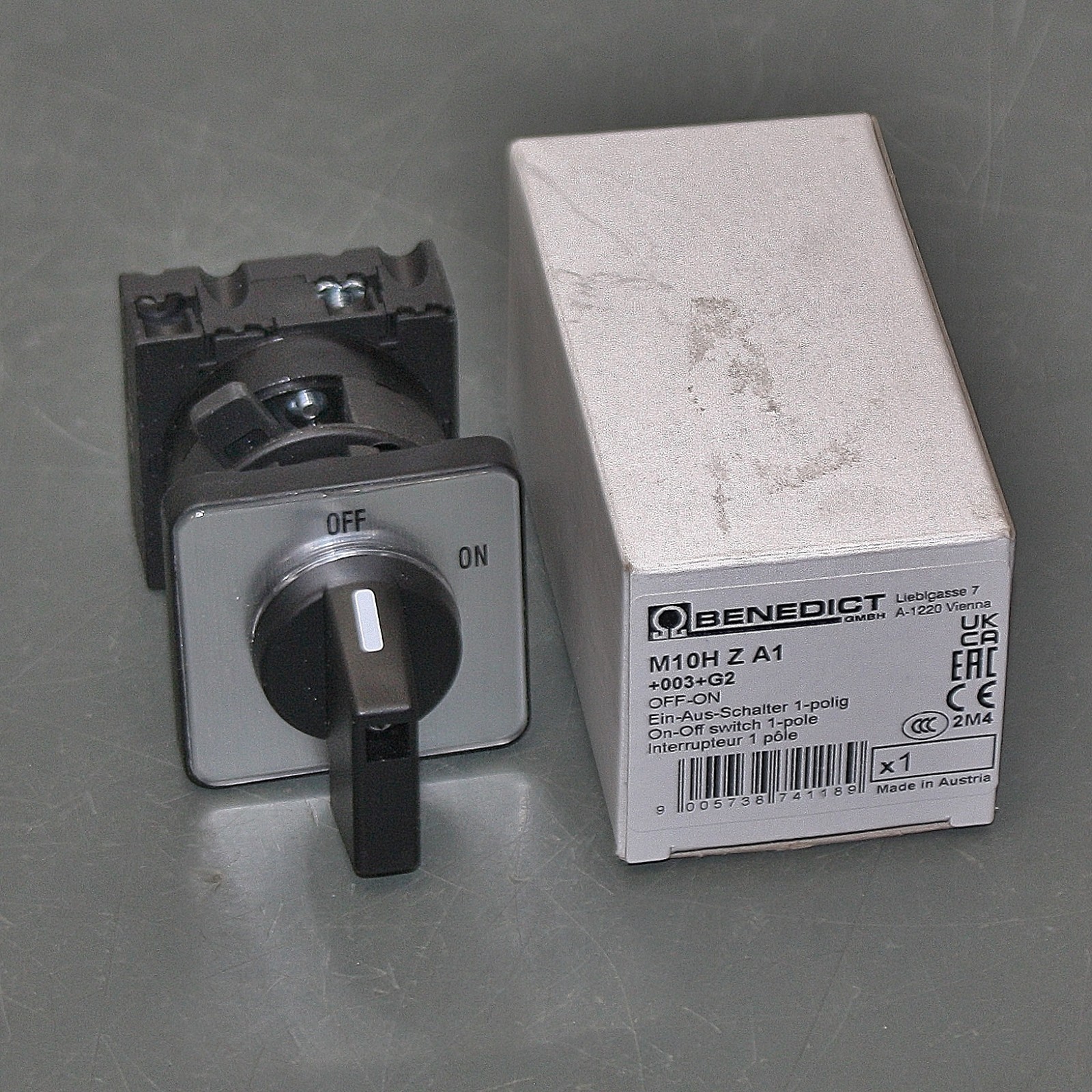 Benedict Cam Switch M10H Z A1+003+G2, 600V, 16 A/20 A, 3 PH, 1 Pole, 7.5 HP
