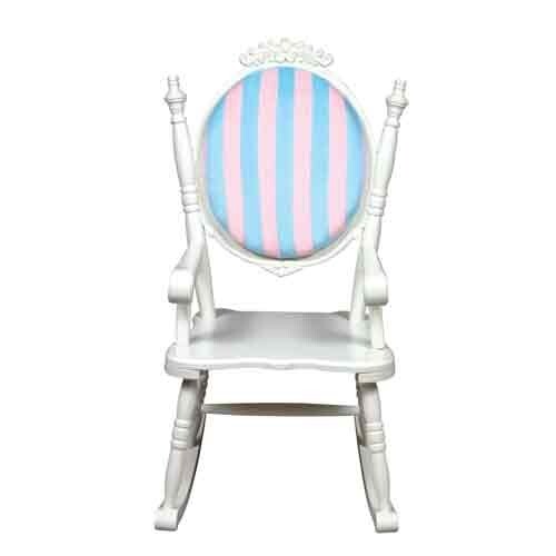 New Girl's Madame Alexander Doll Company Logo Victorian White Wood Rocking Chair