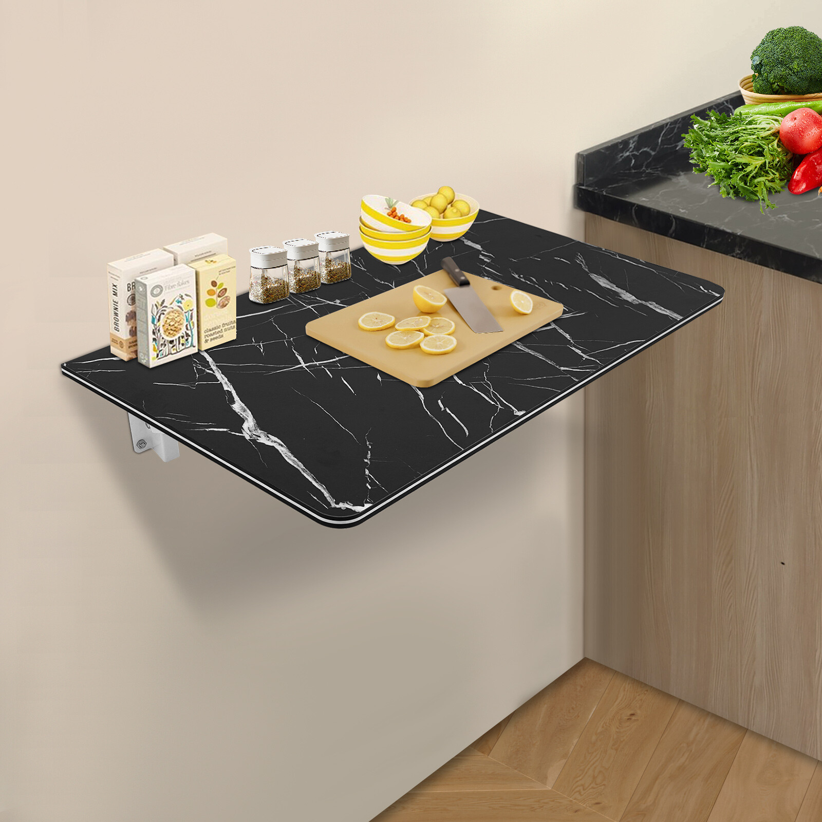 Black Folding Wall Desk Wall-mounted Folding Table Wall Mounted Folding Table US