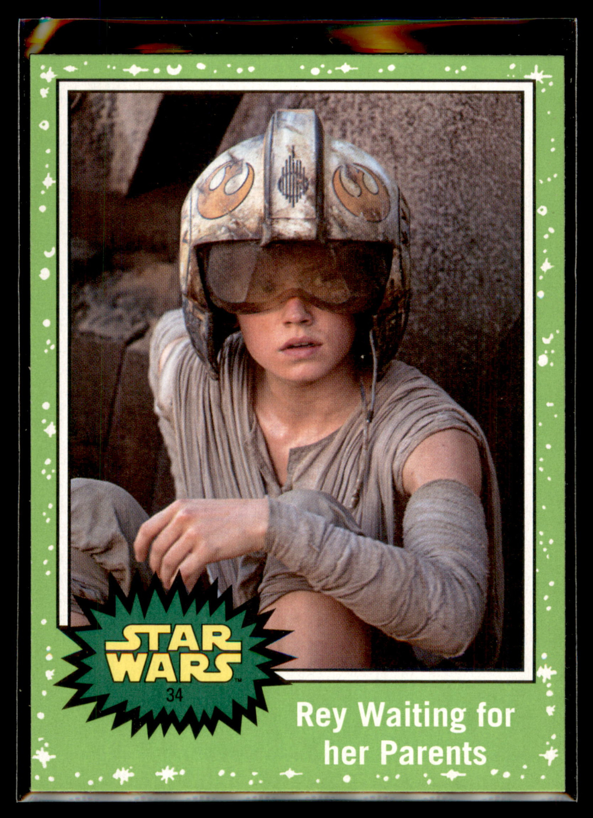2019 Topps Star Wars Journey to Rise Skywalker GREEN #34 Rey Waiting for her