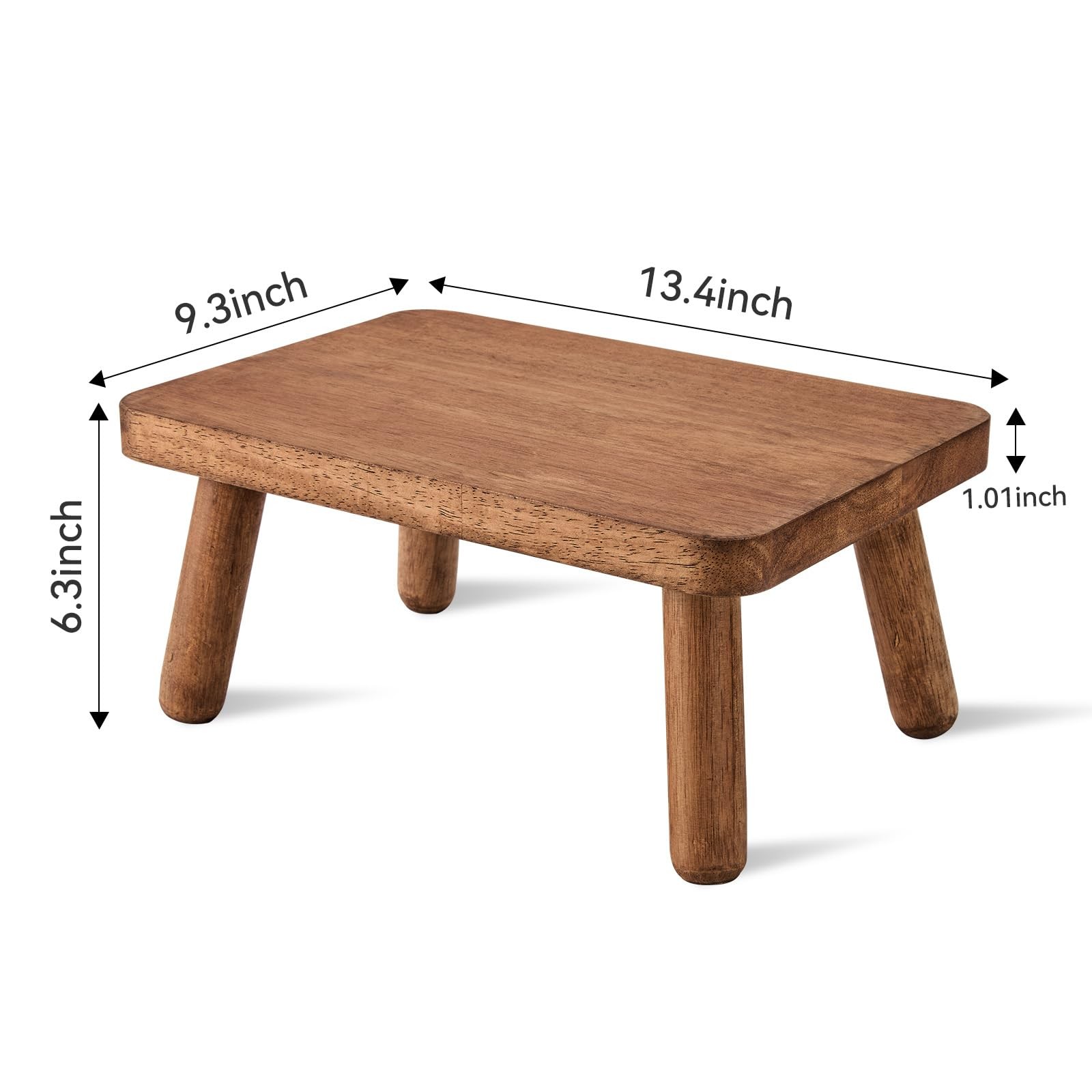 Wooden Step Stool Anti-Slip Step Stools for Adults Heavy Duty Stepping Stool ...