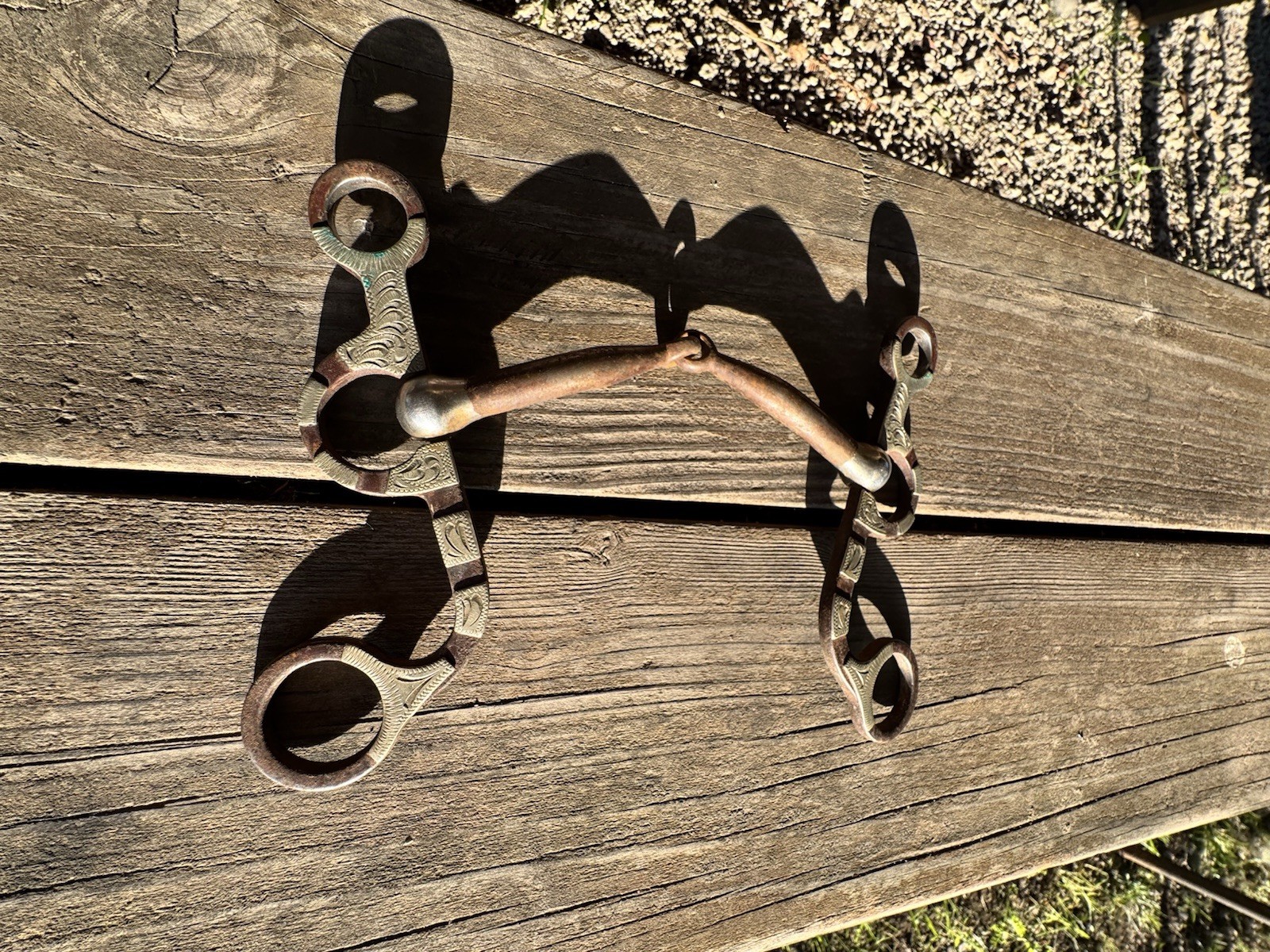 SRS Sweet Iron Vintage Short Shank single Joint Western Bit  5.5”