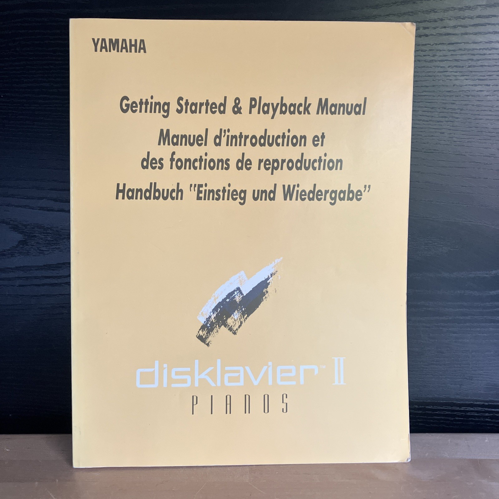 YAMAHA Getting Started & Playback Manual / Owners guide for Disklavier II Piano