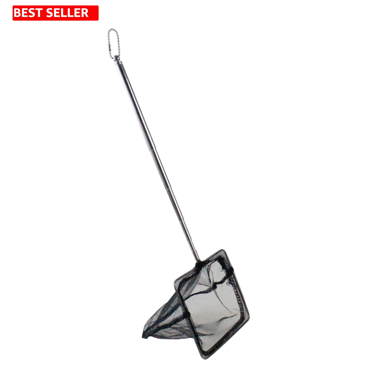 5-Inch Compact Fish Net with Telescopic Handle for Safe Aquarium Maintenance