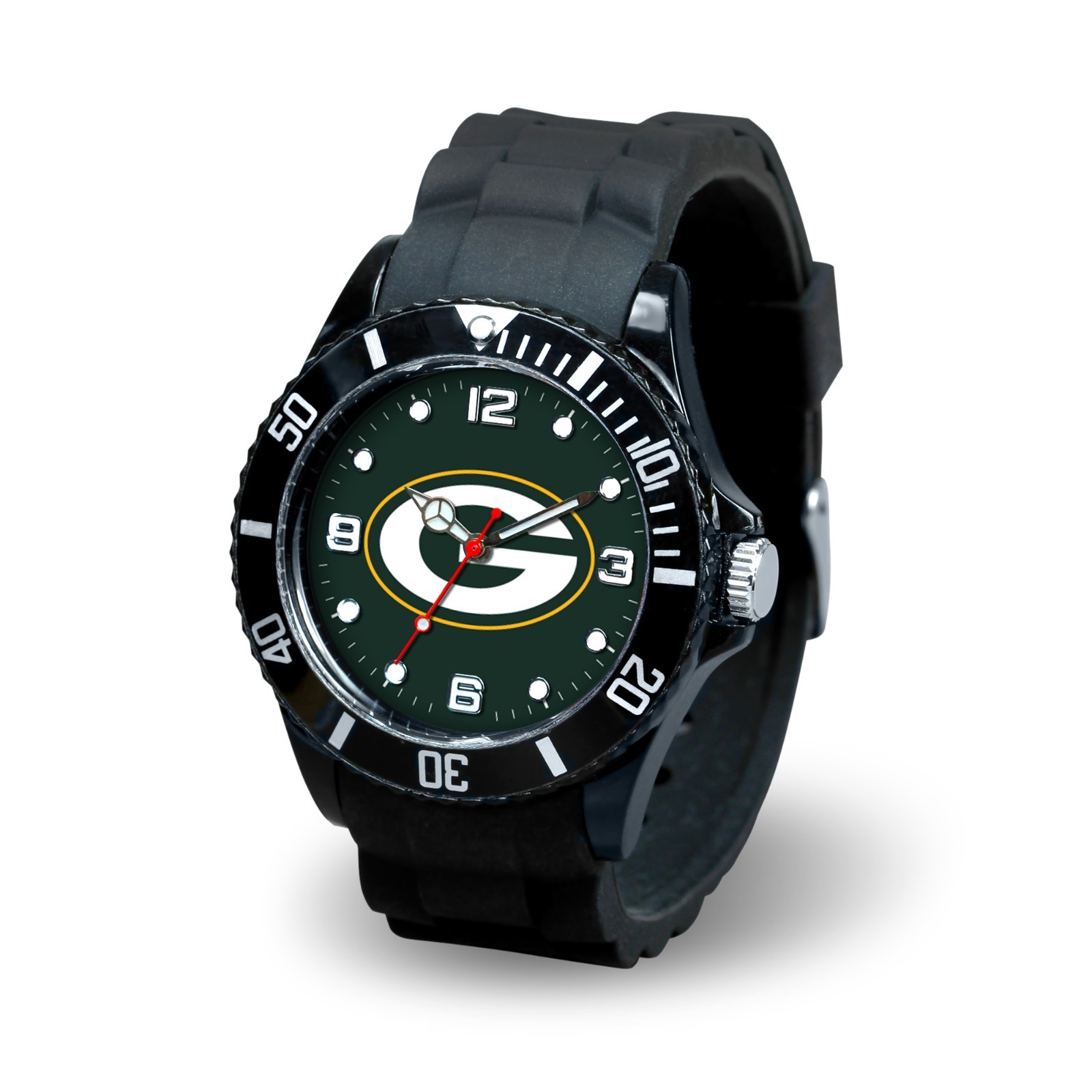 Green Bay Packers Men's Black watch - Packers Gifts for Men - NFL Spirit Watch