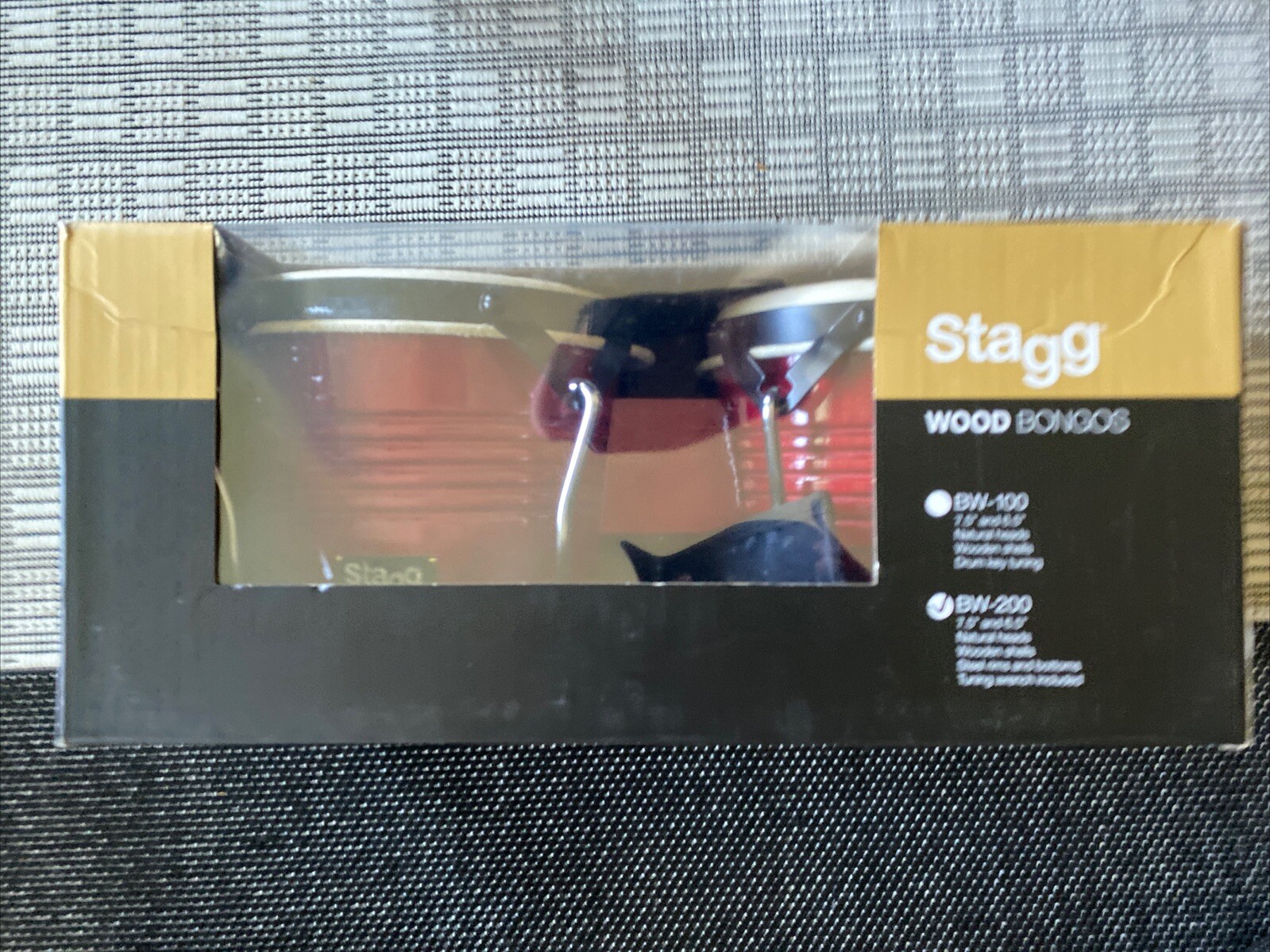 NEW OPEN BOX Stagg BW-200-CH Bongo - Wild Cherry