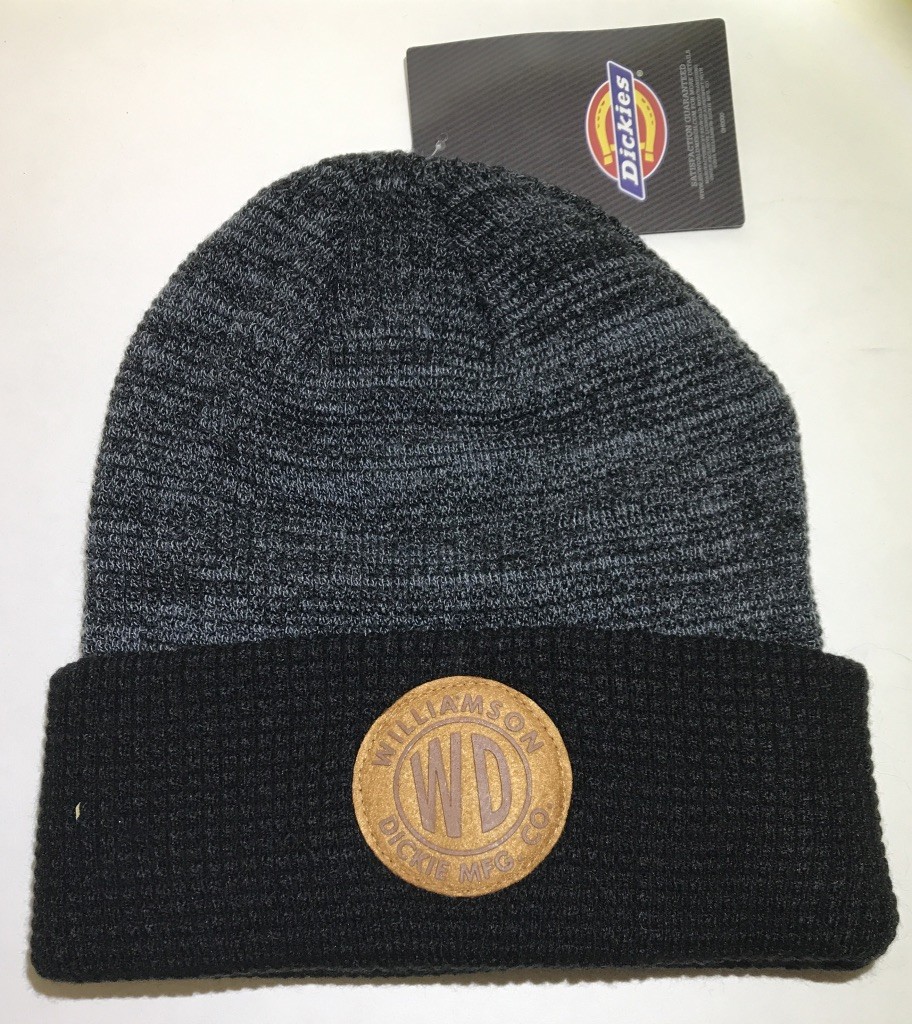 DICKIES COLOR BLOCK MARLED - BLACK / GREY CUFF BEANIE HAT - OSFM