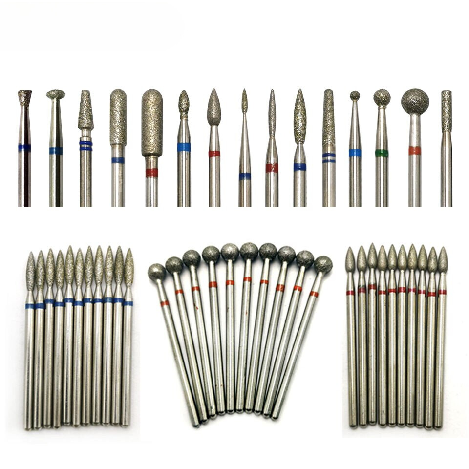 Nail Drill Bits Diamond Cutters for Manicure Cuticle Burr Milling for Pedicure