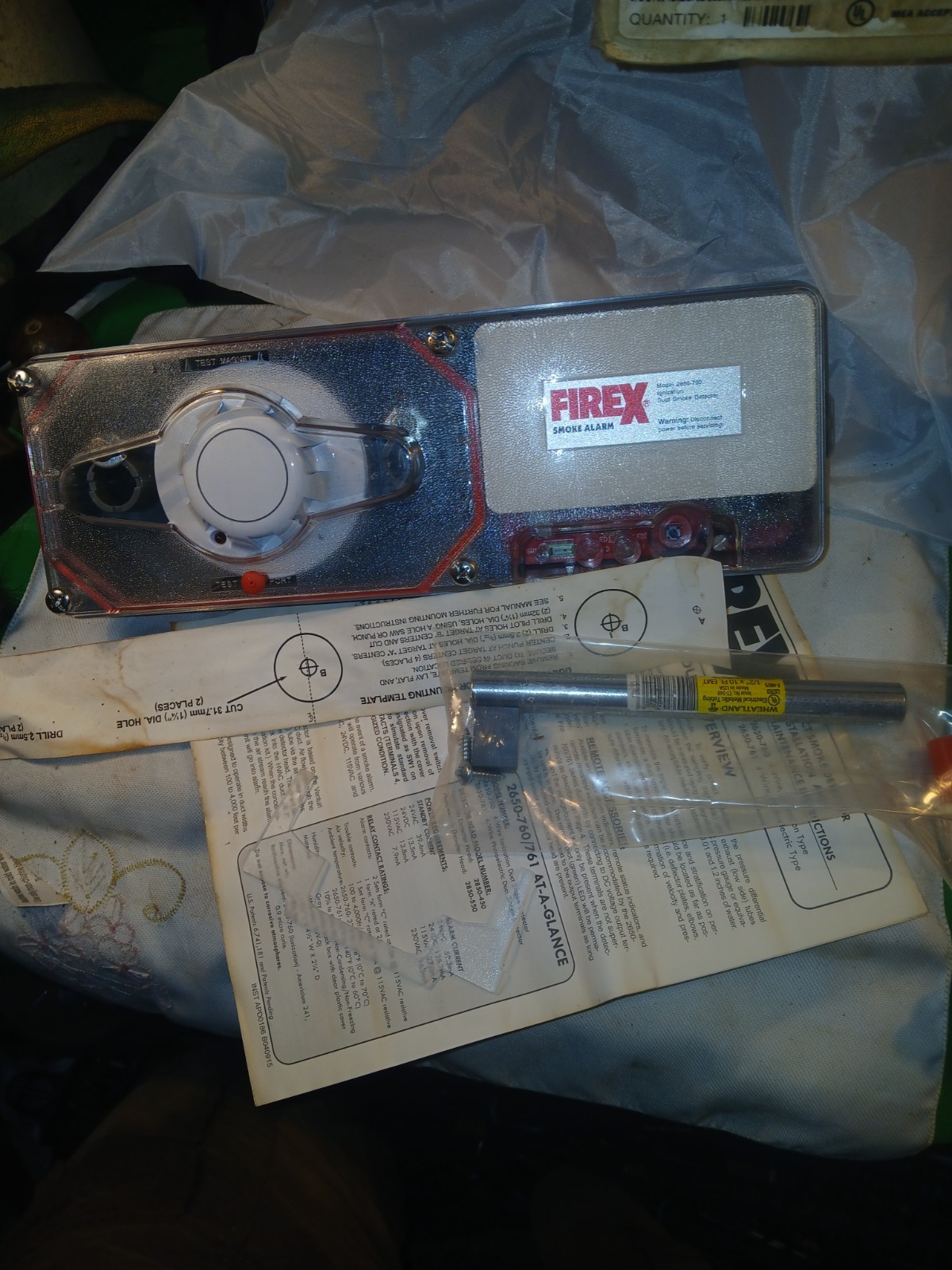 2  Firex 2650-760 Duct Smoke Detectors