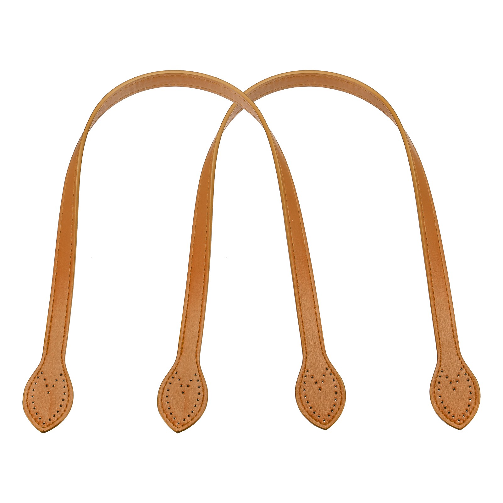 Leather Bag Handle, 2 Pcs 23.6" l 5/8" W Leather Purse Straps, Earthy Yellow