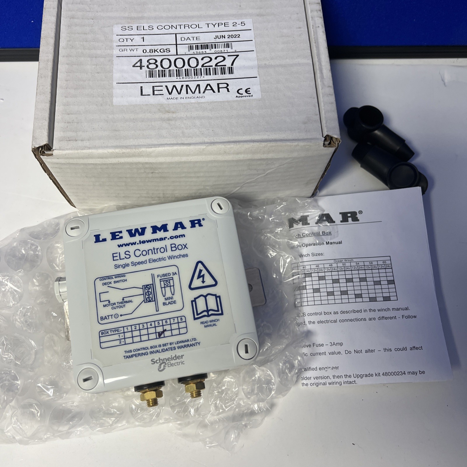 Lewmar ELS Winch Control Box 2-5 48000227 Oem