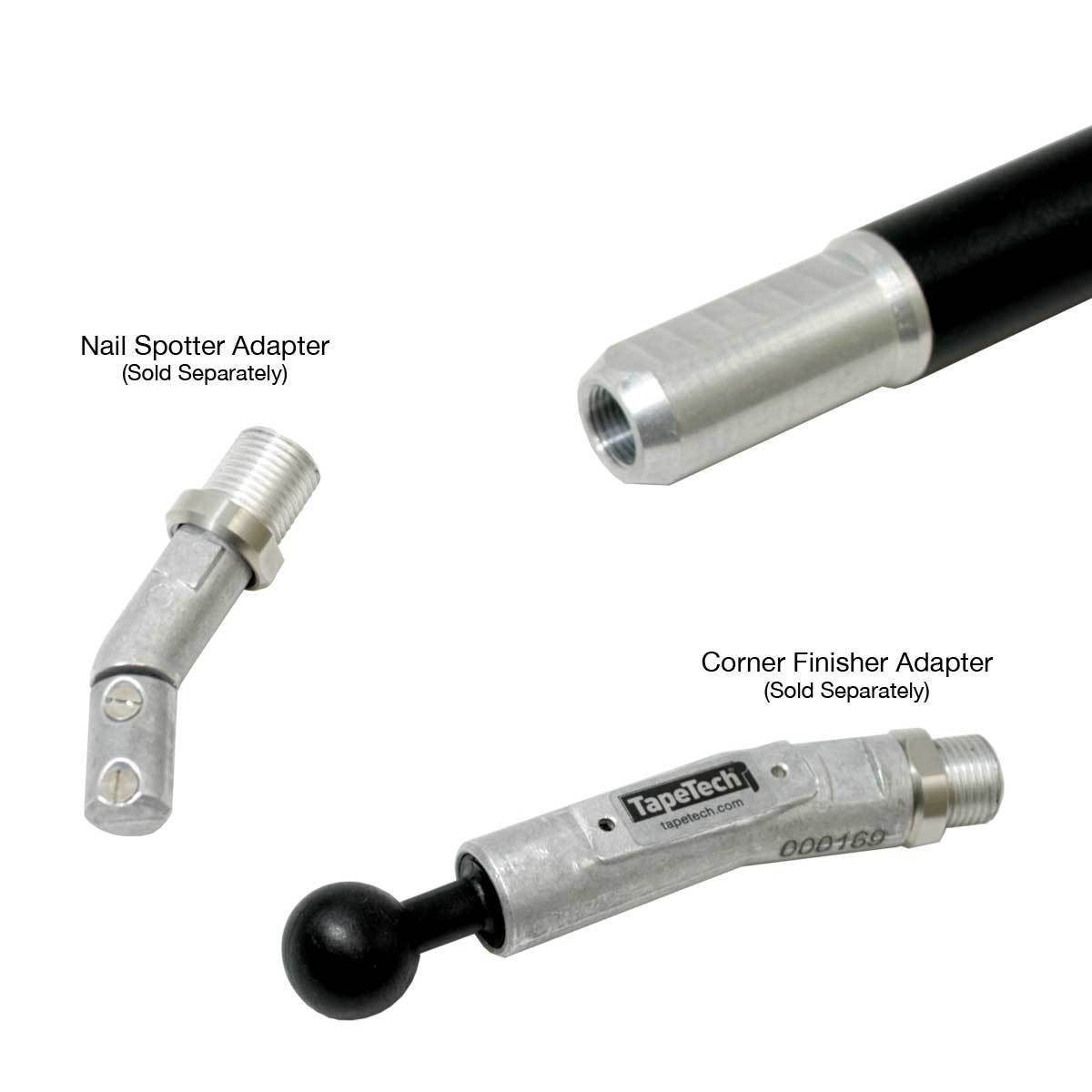 TapeTech FHTT Drywall Taping Tool Handle; Corner Roller, Nail Spotter, Angle Box