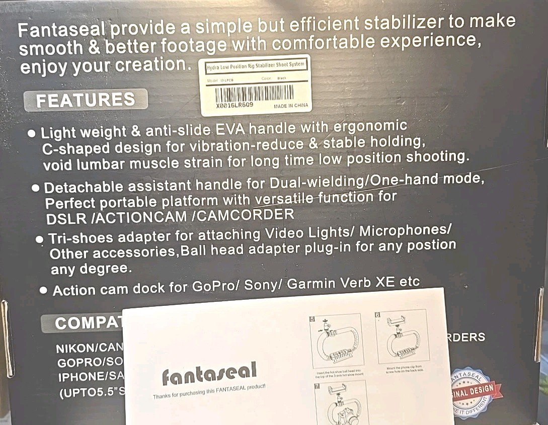 NEW Fantaseal Hydra Low Position Rig Stabilizer Shoot System M-LPCB Black.