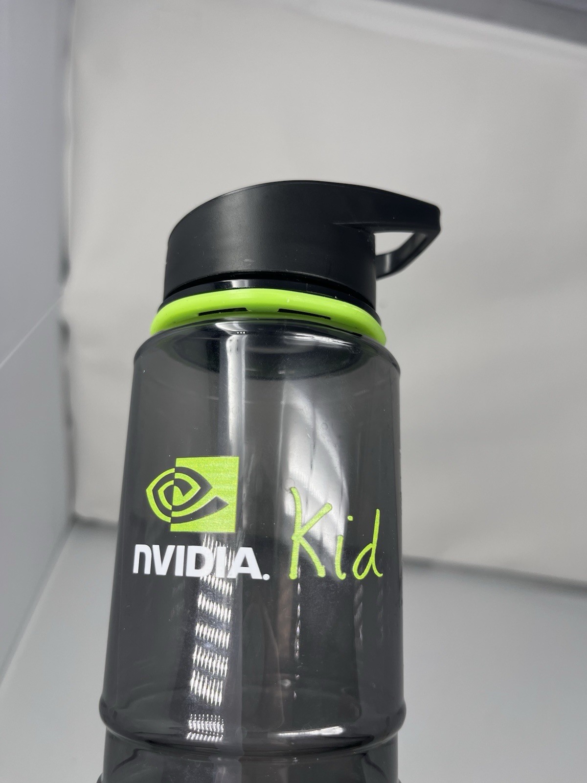 NVIDIA KID Logo Water Bottle GPU Employee Only GTC BPA Free Plastic AI/ML Sipper