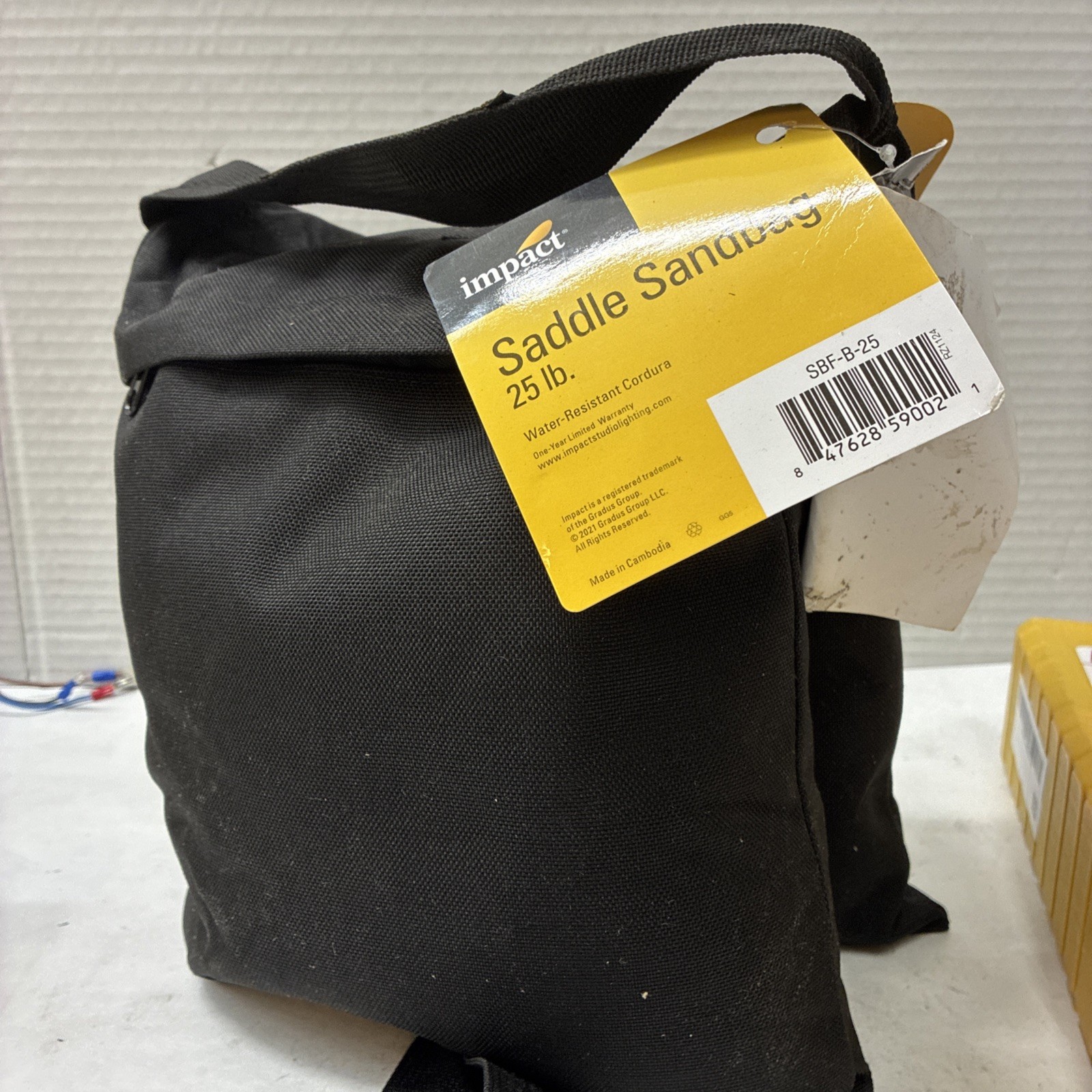 Impact Saddle Sandbag - 25 lb (Black Cordura) Studio Lighting Weighted sandbag