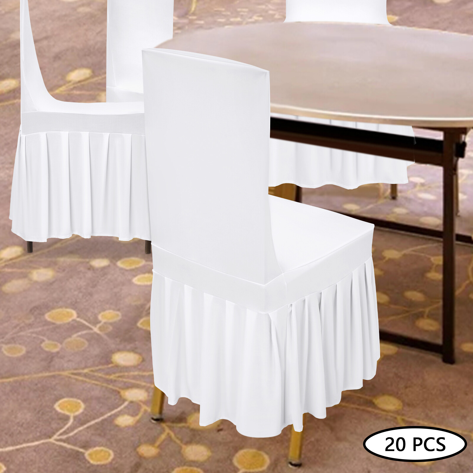 Chair Slipcovers, Chair Slipcovers with Skirt, Wedding Stretch Chair Cover Prote