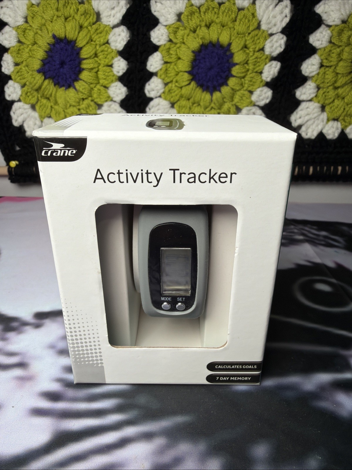 Crane Activity Tracker Watch – Steps Calories Distance Time – 7-Day Memory – New