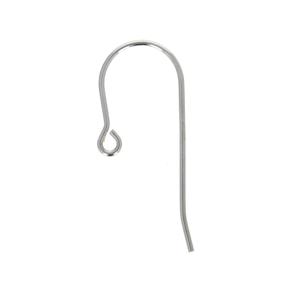 Sterling Silver Ear Wire, Plain,Sturdy 21 gauge, 15x20mm, 50pc or 100pc, SS438