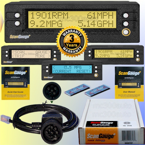 ScanGauge D J1939 J1708 DIESEL PUSHER RV MOTORHOME ScanGaugeD II VEHICLE MONITOR