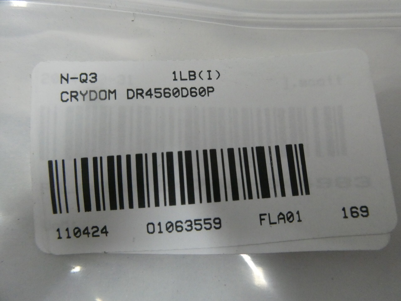 Crydom DR4560D60P Solid State Relay 4-32v-dc 60a Amp 48-600v-ac