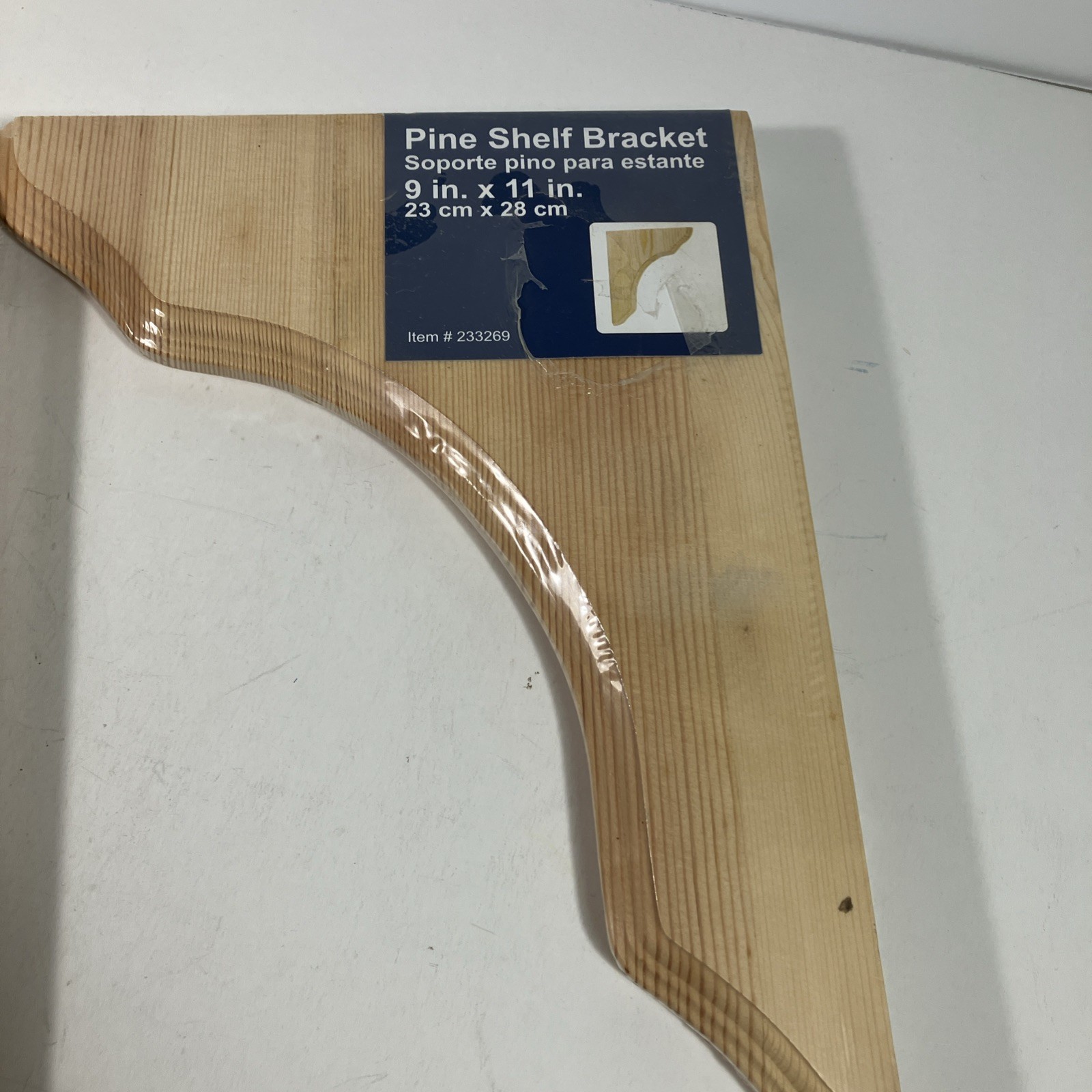 Pine Shelf Brackets 2 Pair 9”x11” (23cm X 28cm) NEW