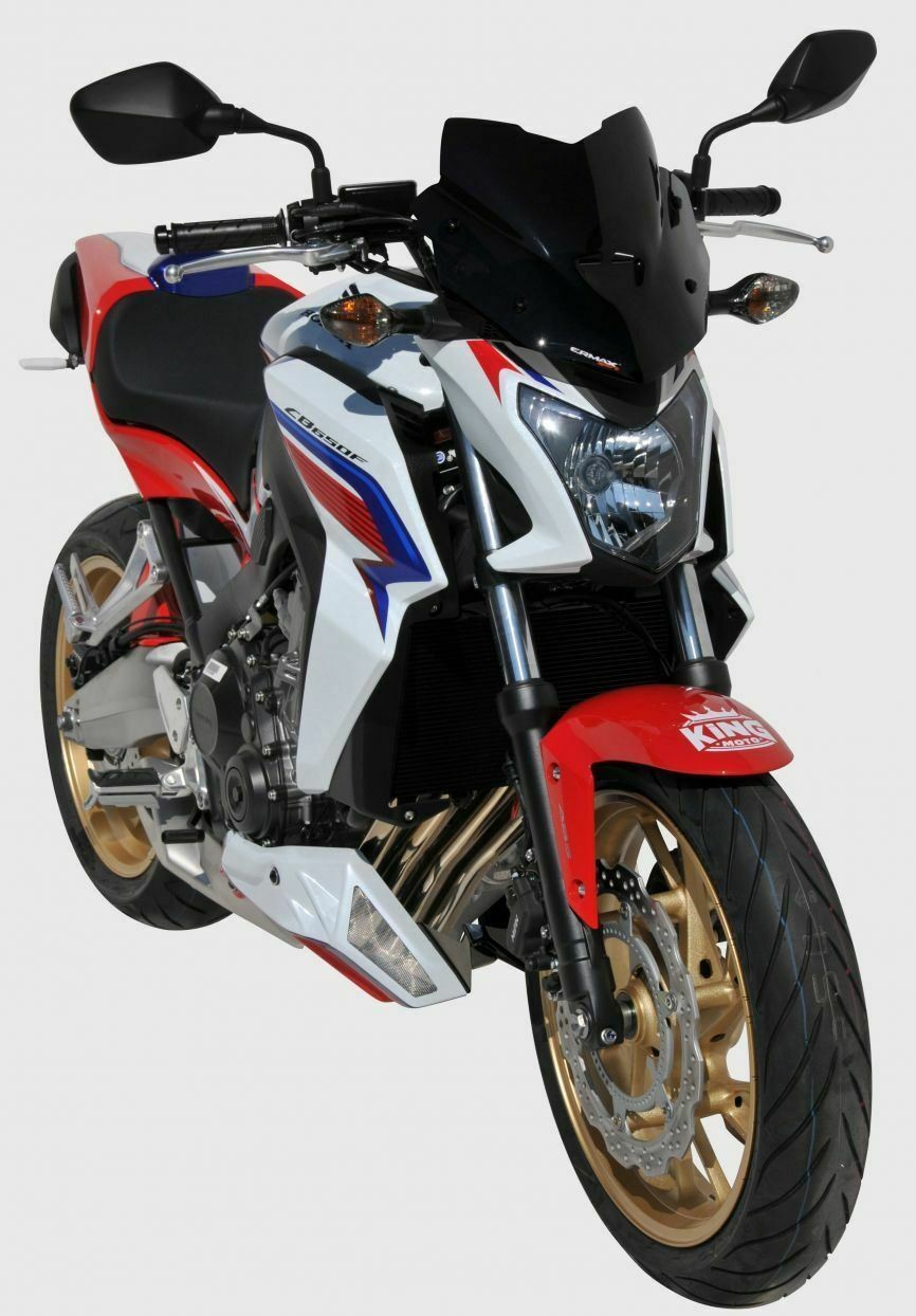 Ermax 28CM Dark Smoke Sports Screen Windshield Honda CB650F 2014 - 2016