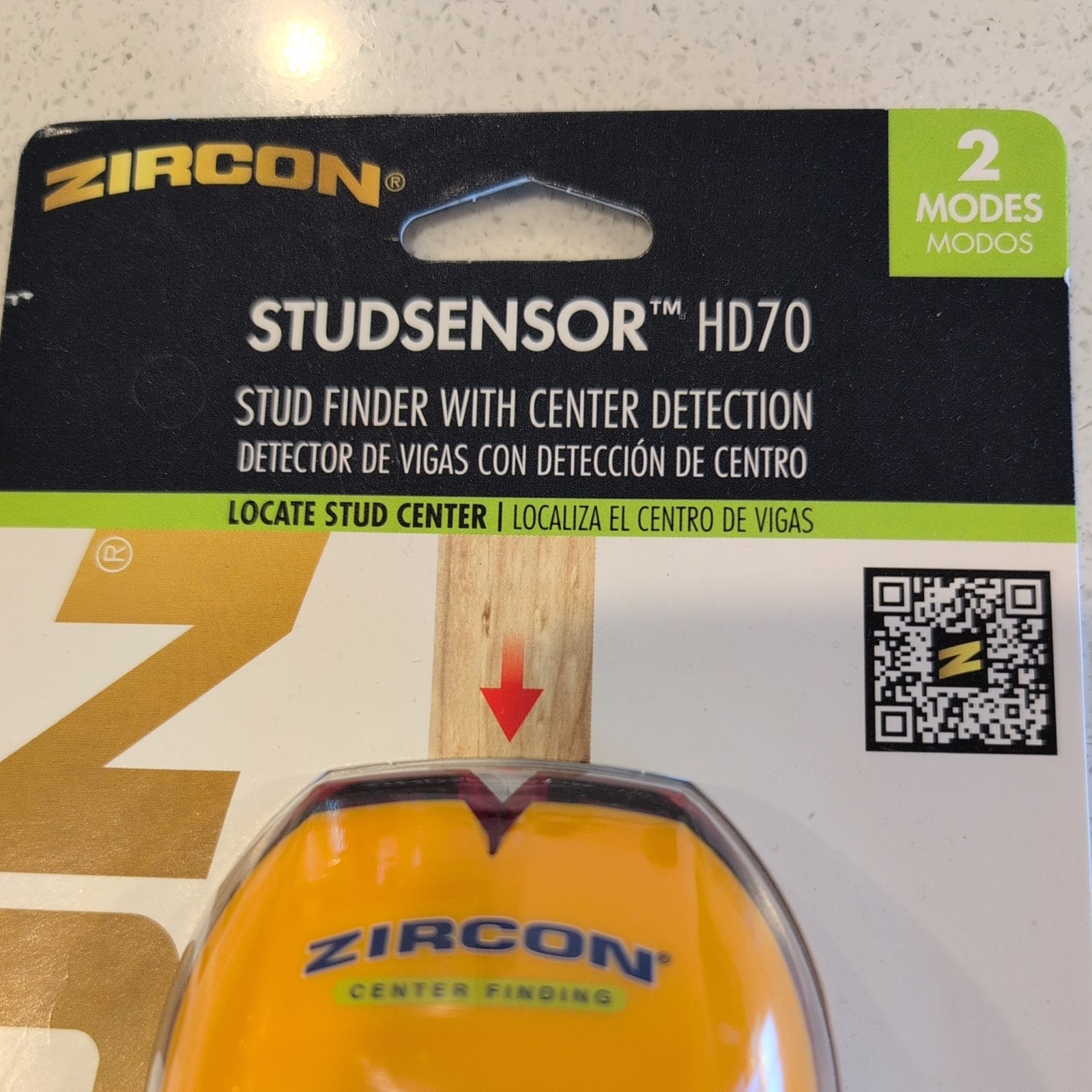 Zircon StudSensor™ HD70 Stud Finder With Center Detection