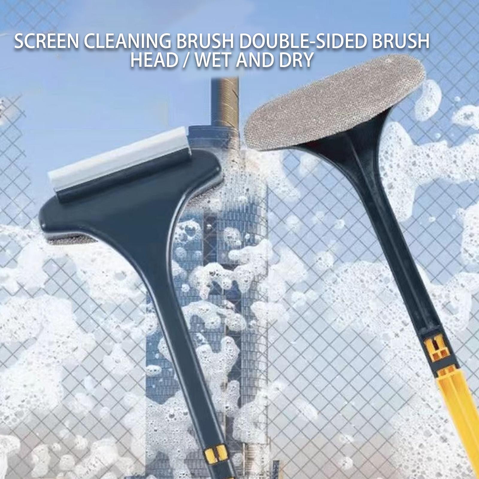 Multifunctional Glass Cleaner Screen Brush Double Sided Window Cleaning Tool