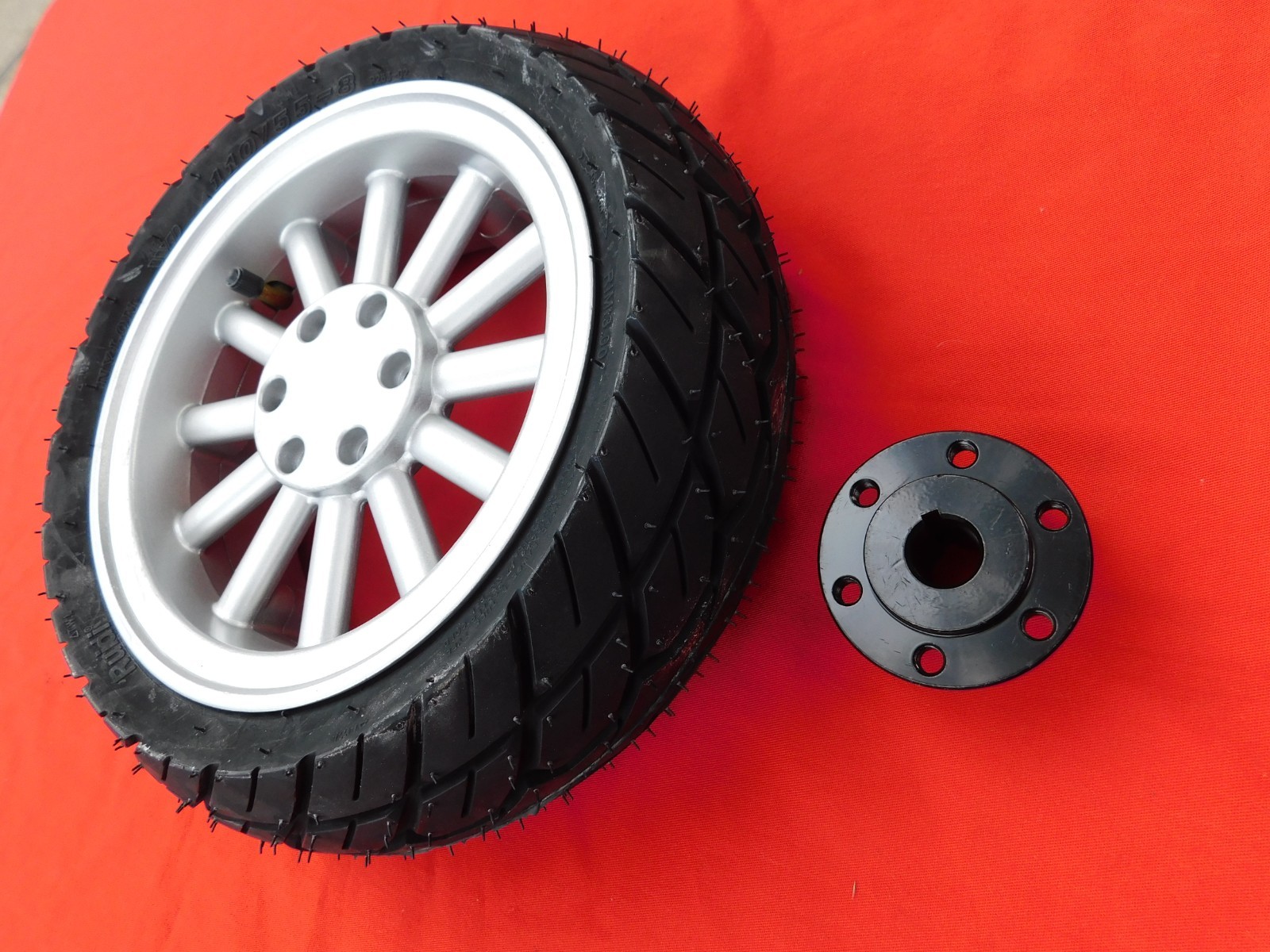 Gatsby Vintage Mobility Scooter FRONT TIRE, RIM and HUB 110/55-8 Gatsby X RUIDI