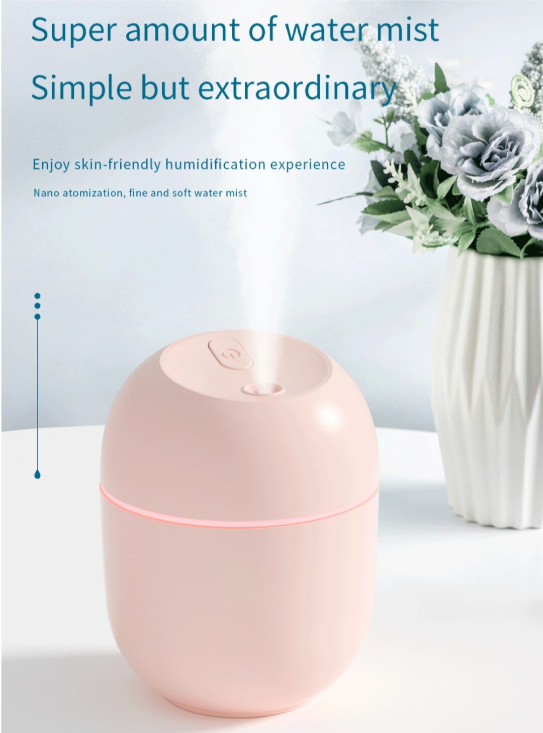Oil diffuser 220ML Portable USB LED Mini Humidifier Mist Purifier for Car Home