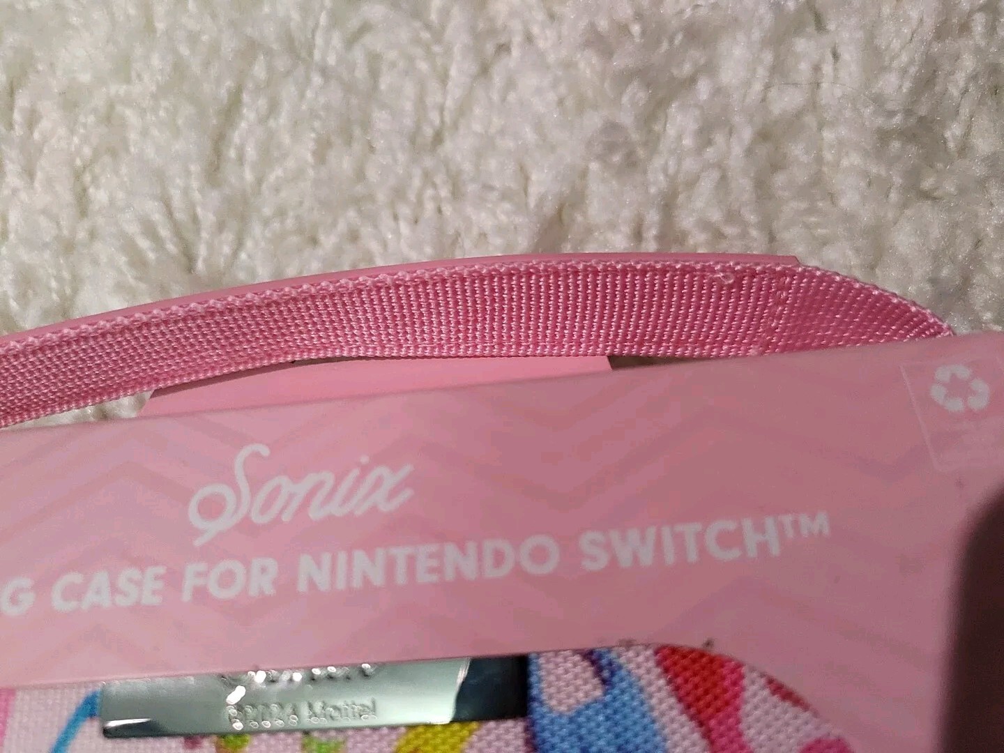 NIP Sonix Barbie Nintendo Switch Soft Shell Carry Case Pink Handle With Zipper
