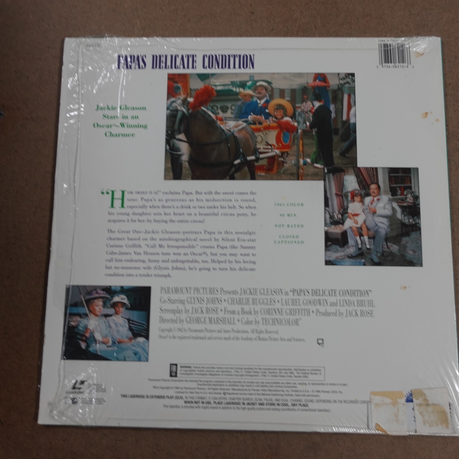 Papa'S Delicate Condition Laserdisc Ld Movie