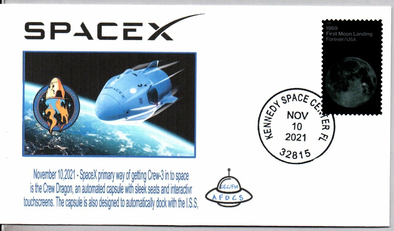 SPACE X 3 KENNEDY SPACE CENTER LAUNCH 11/10/2021 TO INTERNATIONAL SPACE STATION
