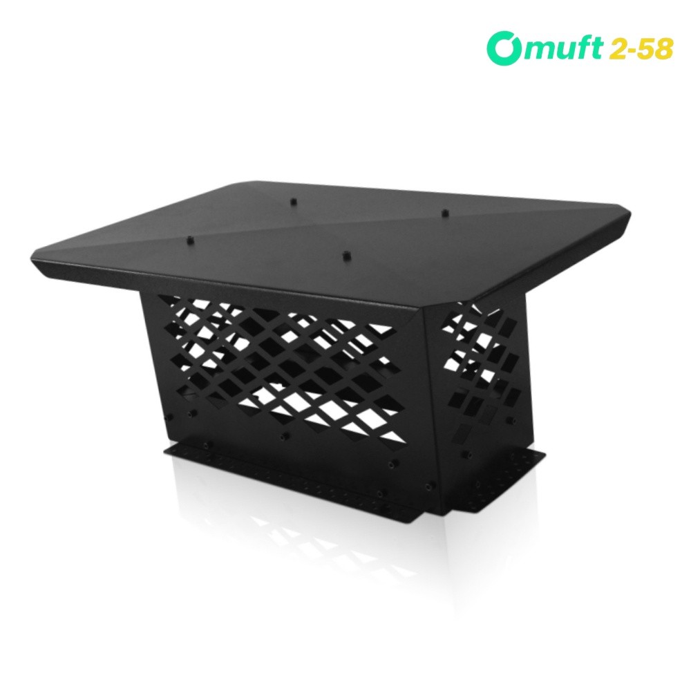21" x 13" Outside Chimney Cap Flue Caps Fireplace Chimney Cover Outdoor Black